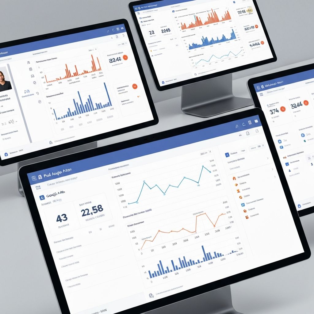 Paid advertising dashboard showing campaign metrics and performance